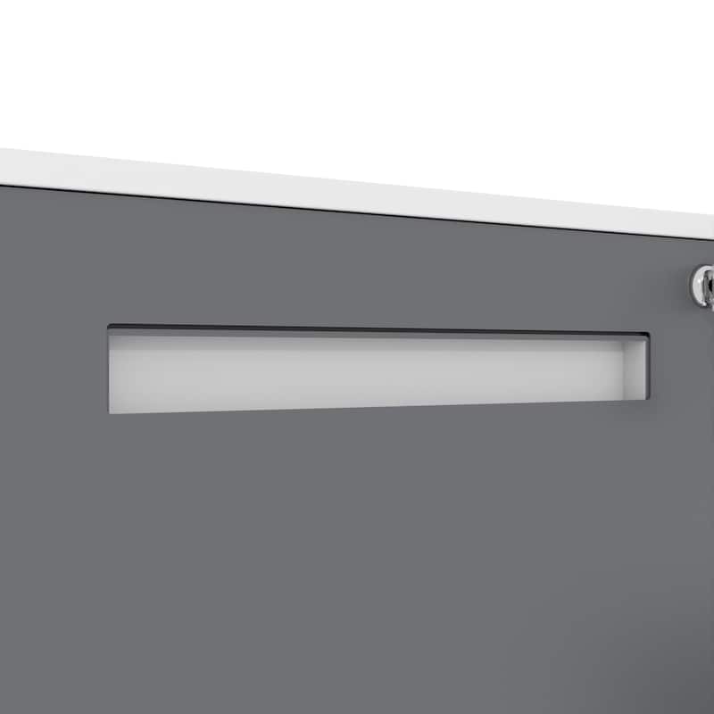 2-Drawer Mobile File Cabinet with Lock, All-Steel Metal Storage Cabinet on 360°Wheels, Holds A4/Letter/Legal Files