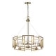 preview thumbnail 5 of 6, Marco 5-Light Chandelier in Brushed Champagne Bronze with Clear Glass - 5 Light Chandelier