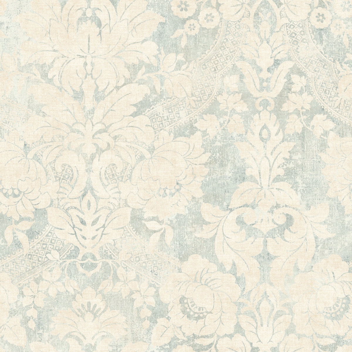 Seabrook Designs Garfield Acanthus Damask Unpasted Wallpaper