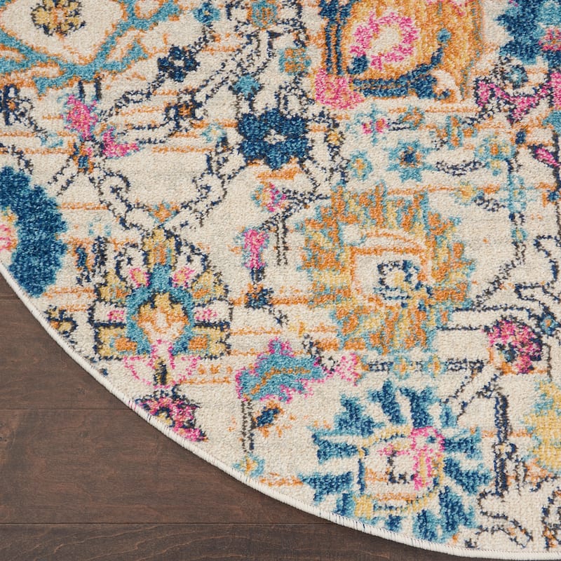 Nourison Passion Boho French Country Floral Area Rug.
