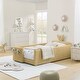 preview thumbnail 48 of 53, Twin Size Upholstered Platform Bed with Headboard,Montessori Bed Frame for Toddlers,Floor Bed