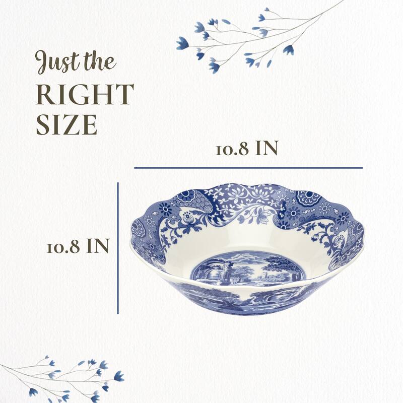 Spode Blue Italian Daisy Bowl - 10 inch