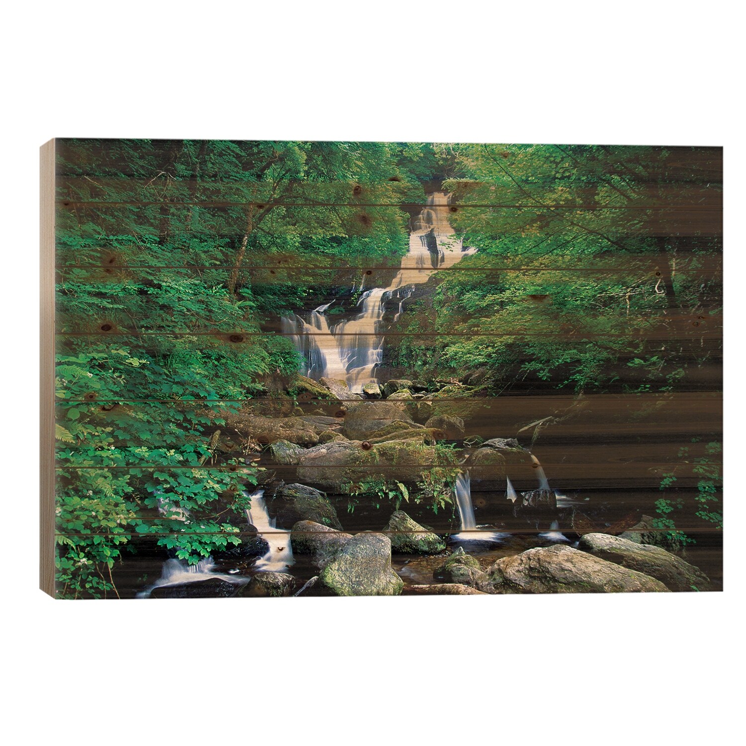 Torc Waterfall, Killarney National Park, County Kerry, Ireland Print On Wood by Irish Image Collection - Multi-Color