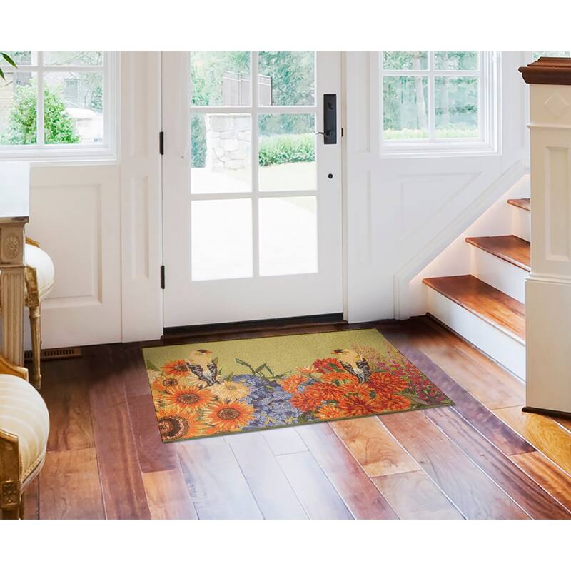 Liora Manne Esencia Garden Birds Indoor/Outdoor Mat