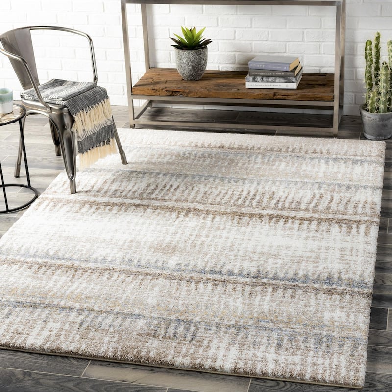 Livabliss Portofino Modern Area Rug - Brown - 7'10" x 10'