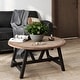 preview thumbnail 7 of 23, COZAYH Rustic Farmhouse End Table, French Country Accent Coffee Table for Family, Small Spaces CoffeeTable - GeometricLeg