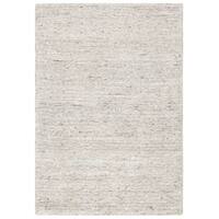 SAFAVIEH Handmade Himalaya Modern & Contemporary Solid Ivory Wool Rug ...