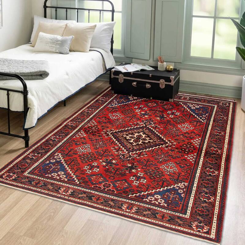 ECARPETGALLERY Hand-knotted Anatolian Vintage Red Wool Rug - 4'4 x 6'7