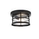 preview thumbnail 1 of 11, Jocelyn Outdoor Flush Mount in Black 10"