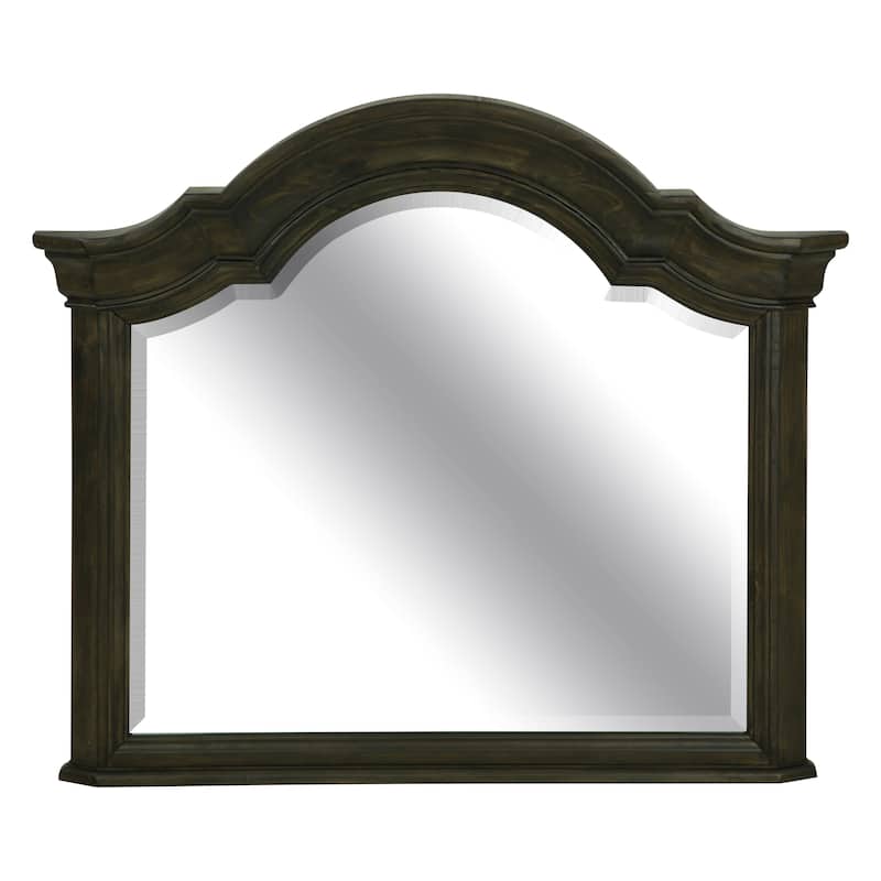 Magnussen Home Bellamy Peppercorn Drawer Dresser With Shaped Mirror