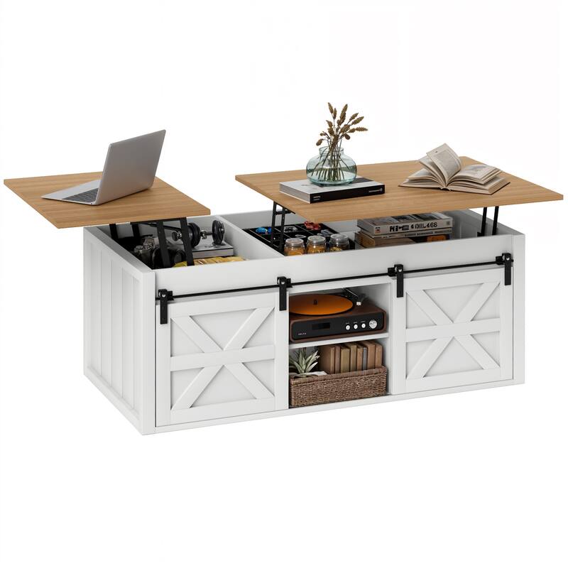 Moasis 48" Farmhouse Lift Top Coffee Table