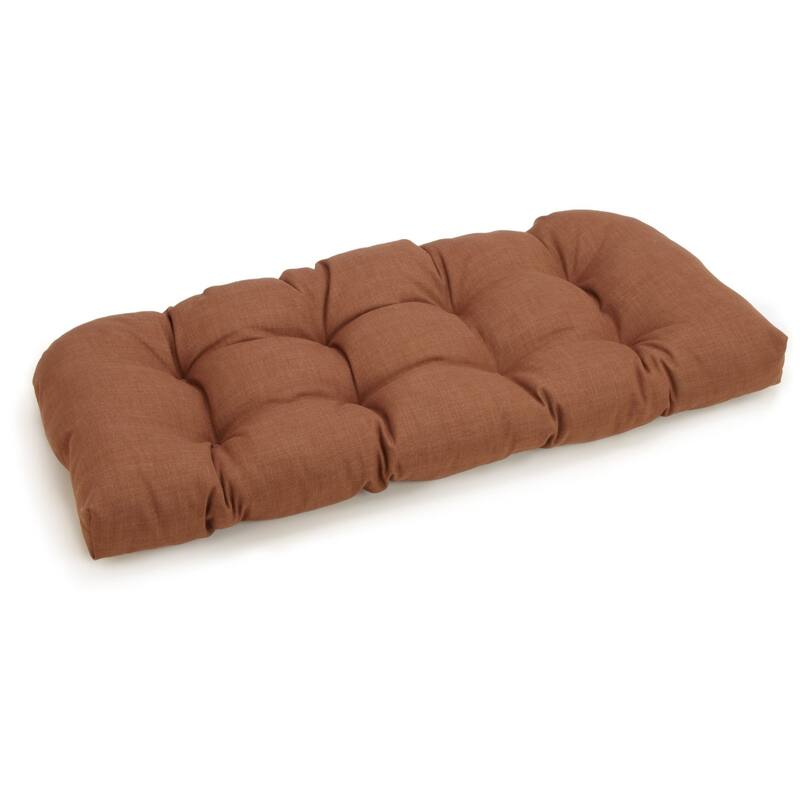 Blazing Needles 42-inch U-shaped Outdoor Bench Cushion - Mocha