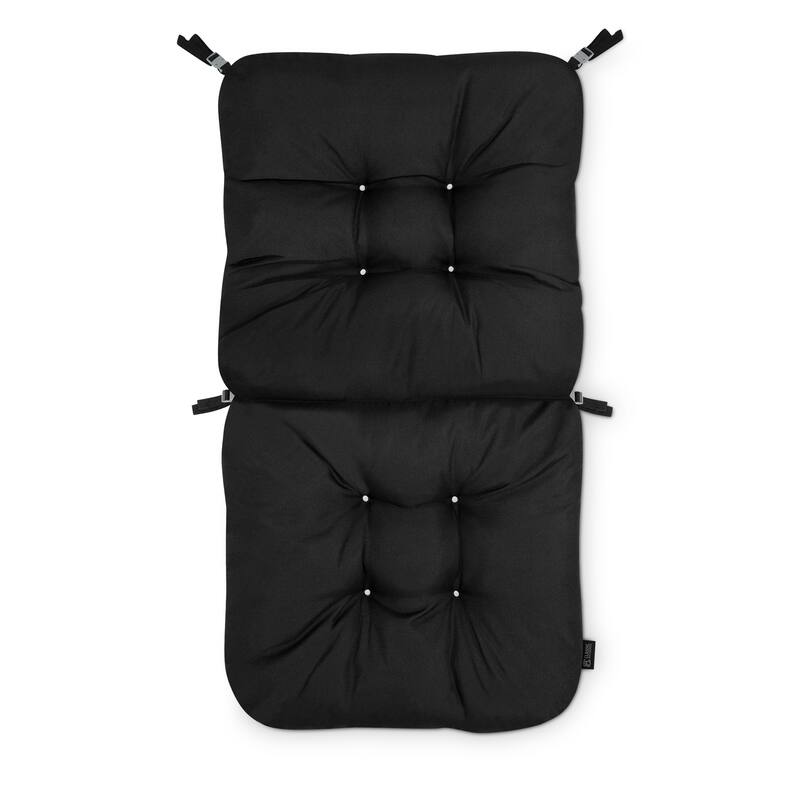 Classic Accessories 21 x 19 x 22.5 Inch Patio Chair Cushion - Black, Solid
