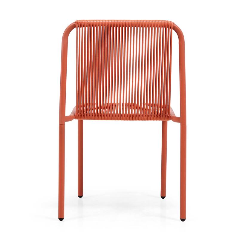 Christopher Knight Home - Burgess Space-Saving and Stylish Outdoor Stacking Dining Chairs