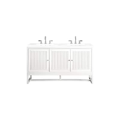 James Martin Vanities Athens 60" Double Vanity Cabinet, Glossy White