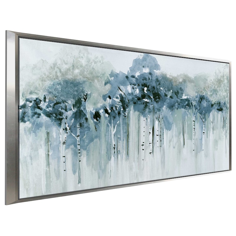 "Blue Birch Morning" Print on Floating Canvas