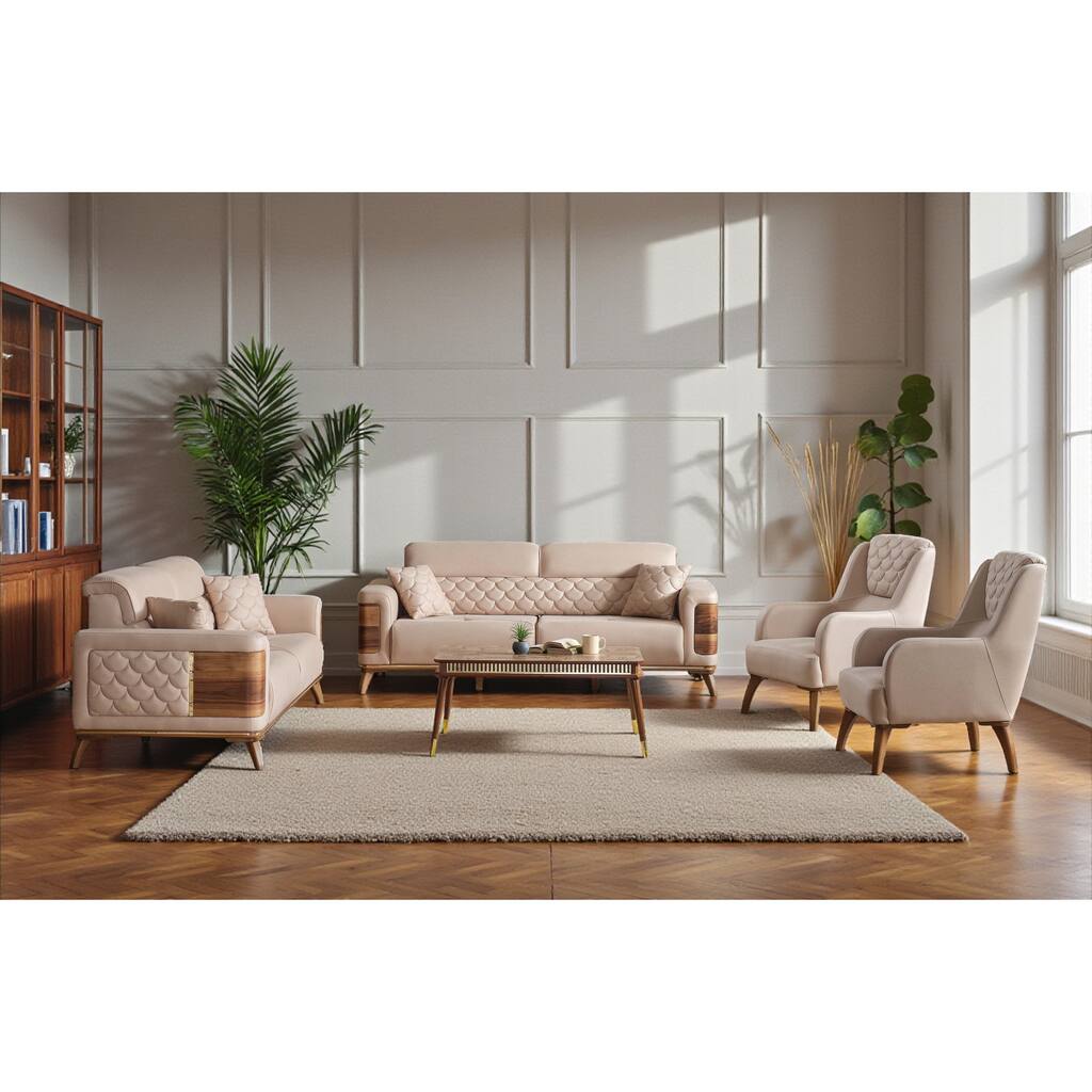 Orvella 4 Pieces Living Room Sets 1 Sofa 1 Loveseat 2 Chair