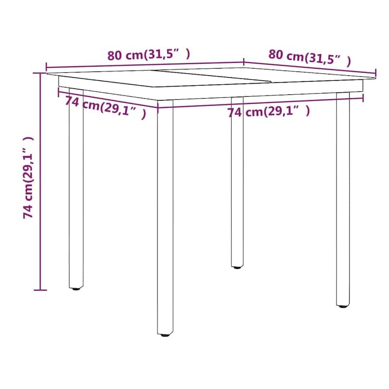 vidaXL Patio Dining Set Outdoor Dining Set Table and Chair Set for Garden