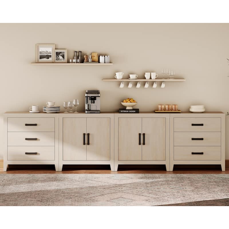 WAMPAT Buffet Cabinet with Drawers & Doors