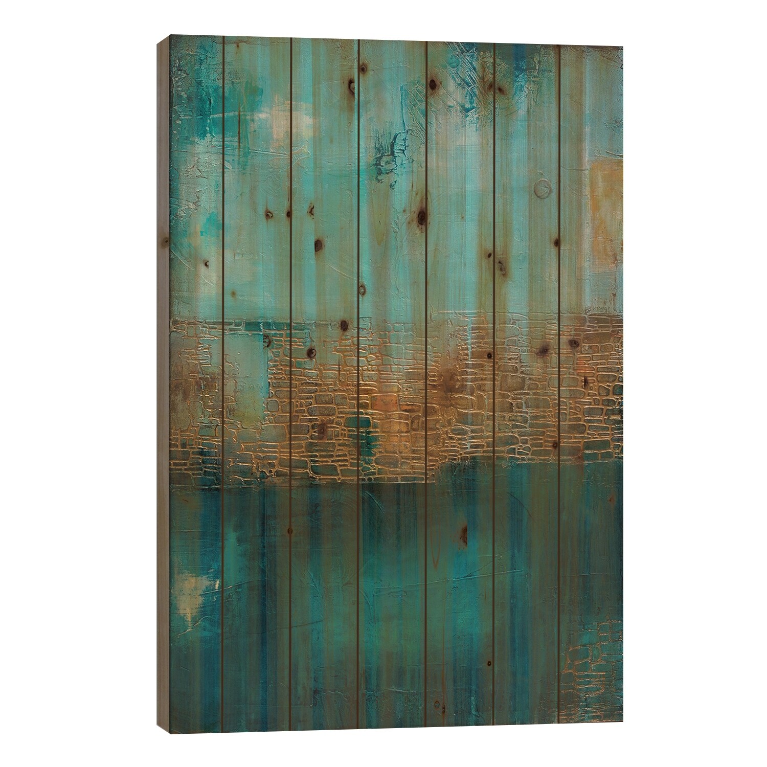 Castle Court Print On Wood by Erin Ashley - Multi-Color