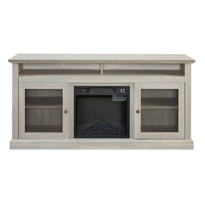 Modern Entertainment Console with 18" Fireplace Insert