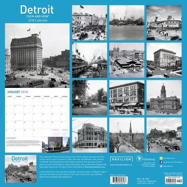 Shop Detroit Then And Now Wall Calendar More U S Cities By Tf Publishing Overstock 18138743