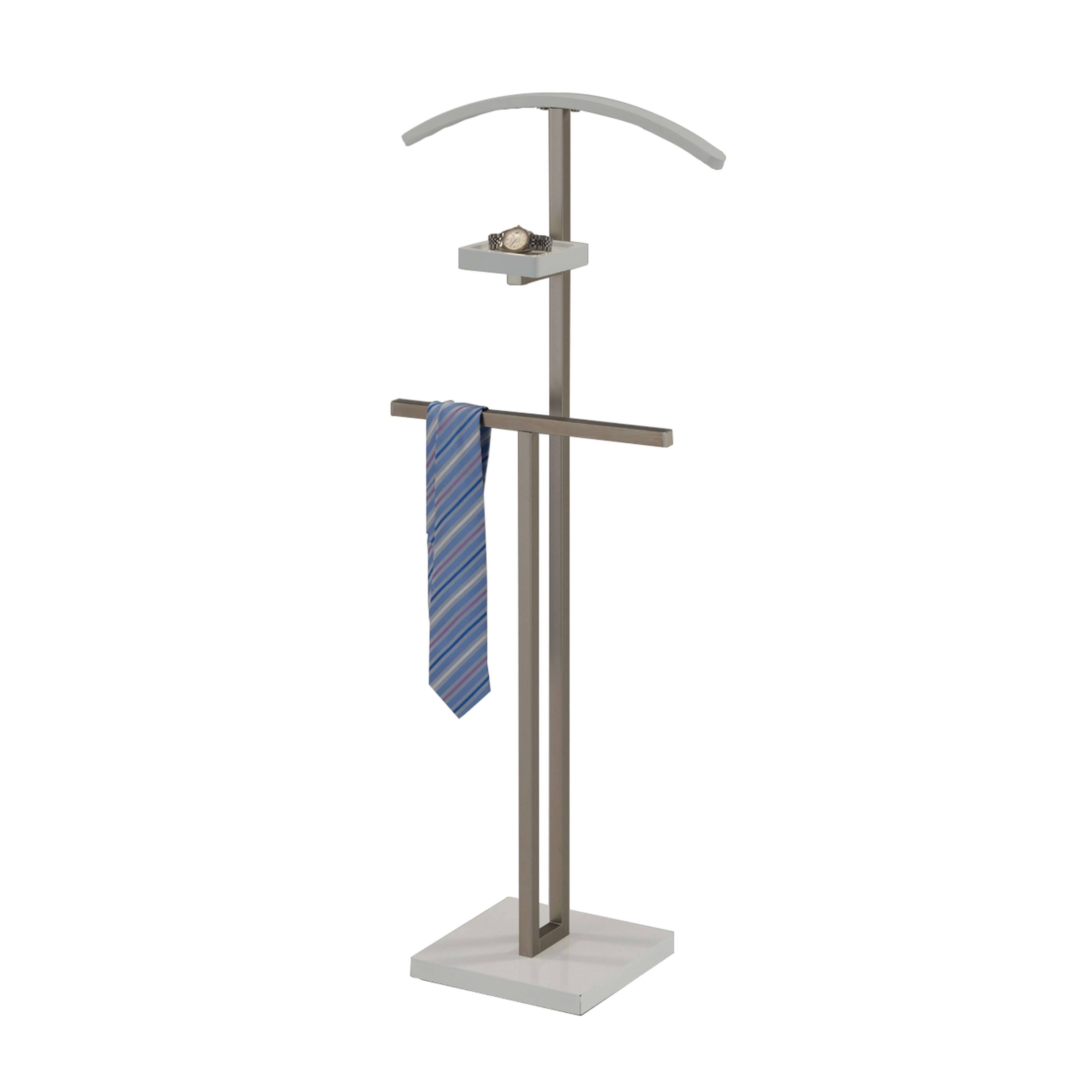 Chrome Metal Valet Stand with Wood Shelf On Sale Bed Bath & Beyond