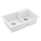 preview thumbnail 48 of 51, Karran Top Mount Large/Small Bowl Quartz Kitchen Sink - 33" x 22" x 9" - 33" x 22" x 9"