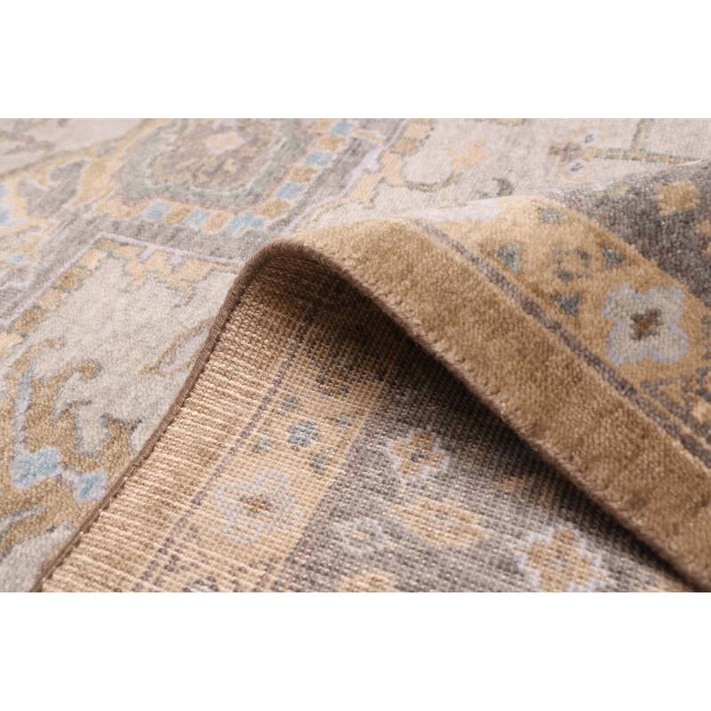 ECARPETGALLERY Hand-knotted Jules Sultane Light Grey Wool Rug - 8'1 x 9'11