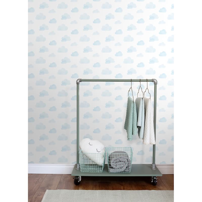 Chesapeake Irie Blue Clouds Wallpaper - 20.9 x 396 x 0.025