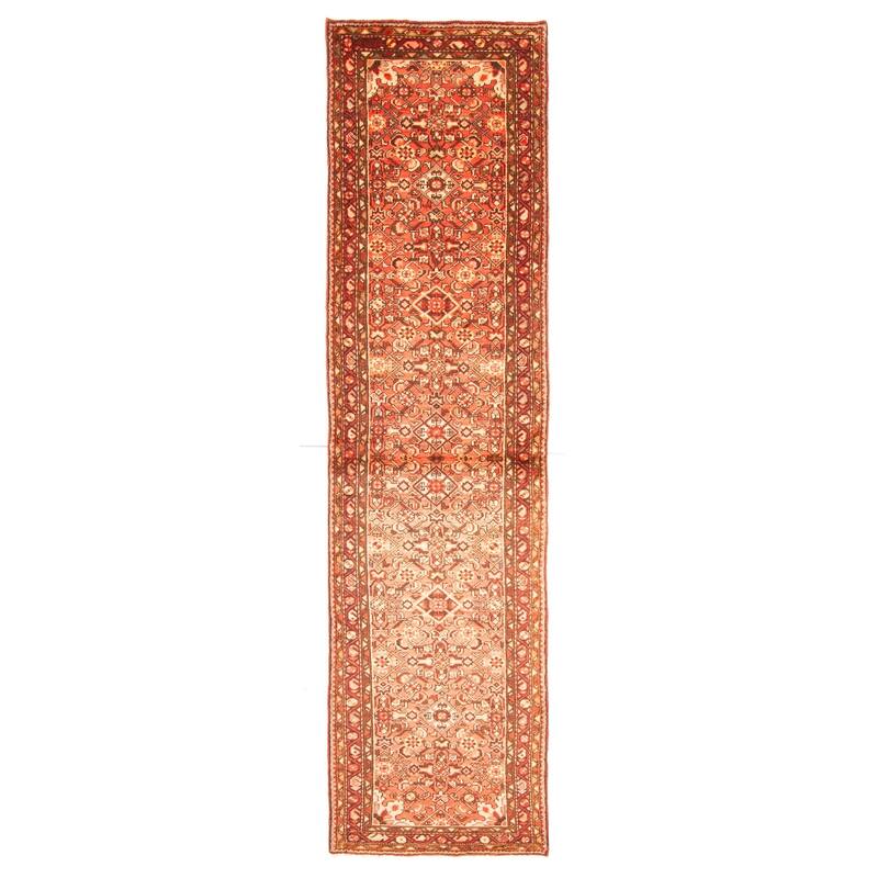 ECARPETGALLERY Hand-knotted Andelz Copper Wool Rug - 2'4 x 10'1