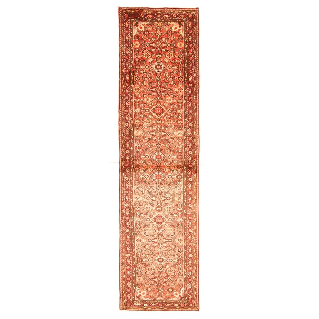 ECARPETGALLERY Hand-knotted Andelz Copper Wool Rug - 2'4 x 10'1