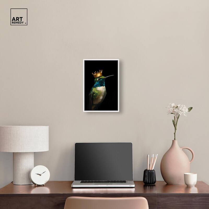 Crowned Azure Bird II Canvas by Art Remedy