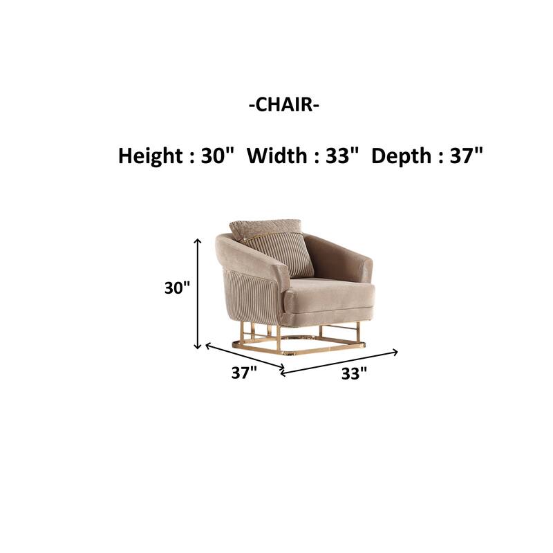 SparkTech 3 Pieces Living Room Sets 2 Sofa 1 Chair