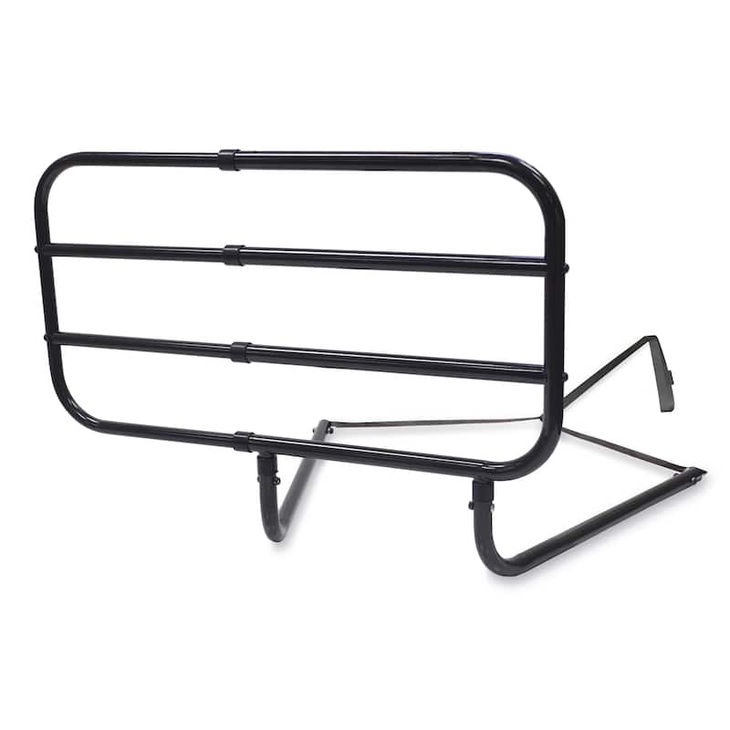 Able Life Bedside Extend-A-Rail, Adjustable Bed Rail Fall for Seniors - Black