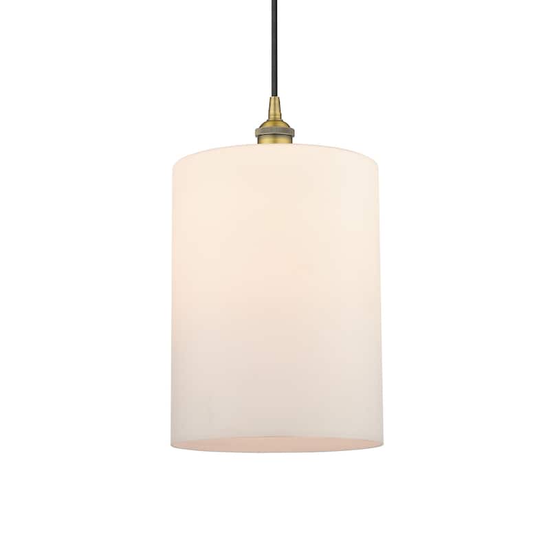 Innovations Lighting 616-1P-16-9-L Cobbleskill Pendant Cobbleskill 9" - Brushed Brass / Matte White
