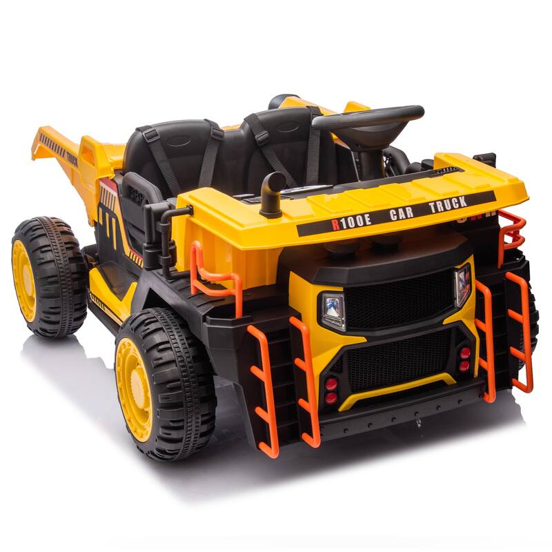 24V Two-Seater Kids Ride-On Electric Car with 400W Motor, Electric Rear Dump, Bluetooth, MP3, Remote Control 鈥?For Kids 3+
