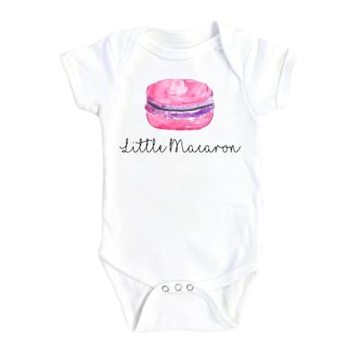 Macaron Pink - Baby Boy Girl Clothes Infant Bodysuit Funny Cute Newborn