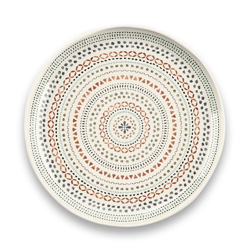 Abode Homewares Desert Mandala Planta Dinner Plate - Beige - 10.5" - Set of 6