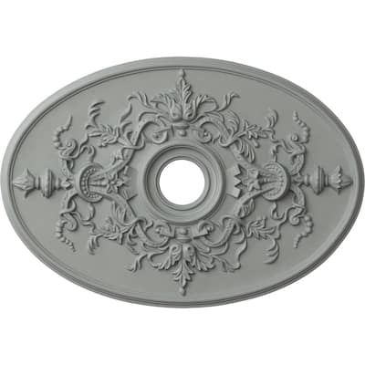 30 3/4"W x 21/14"H x 3 7/8"ID x 1 5/8"P Alexa Ceiling Medallion