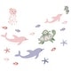 preview thumbnail 1 of 2, Lambs & Ivy Sea Dreams Dolphins/Turtles/Fish Underwater/Nautical Wall Decals