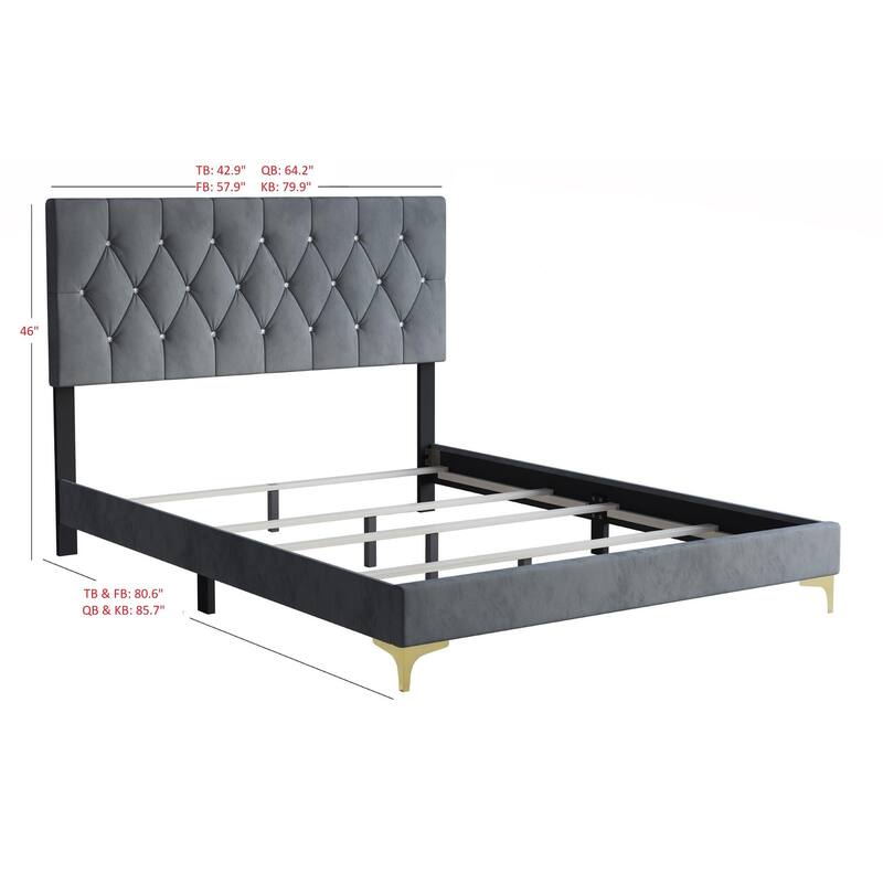 Pierre Upholstered Panel Bed with Storage Bench