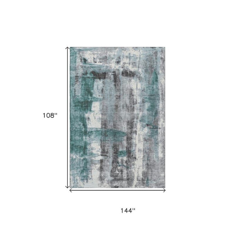 HomeRoots Abstract Transitional Rectangle Area Rug - 9' X 12'