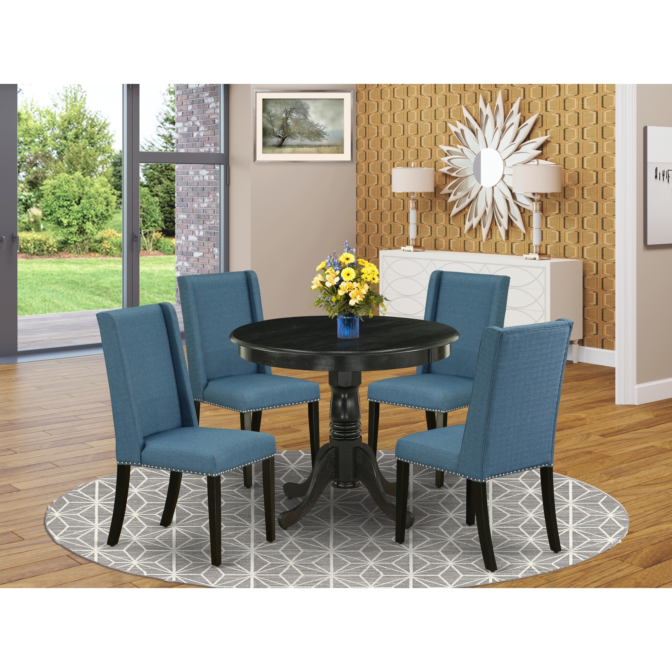 Dining Room Tables With Fabric Chairs