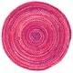 preview thumbnail 73 of 79, SAFAVIEH Handmade Braided Lilie Country Cotton Rug 5' Round - Pink/Fuchsia - Round
