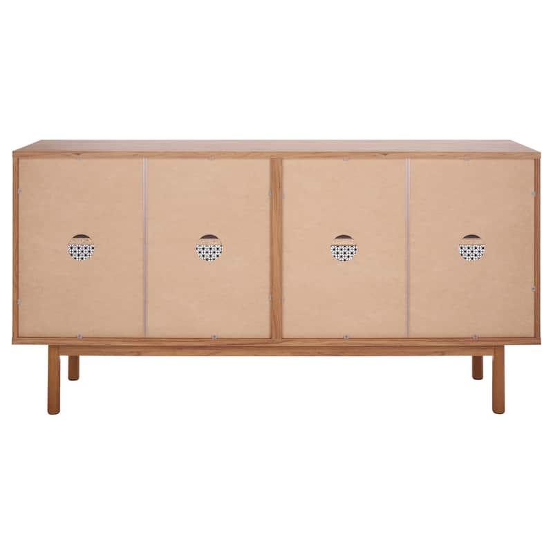 SAFAVIEH Micaela 63-inch 4-Door Storage Media TV Stand - 63.1" W x 16.3" D x 31.7" H - 63Wx16Dx32H