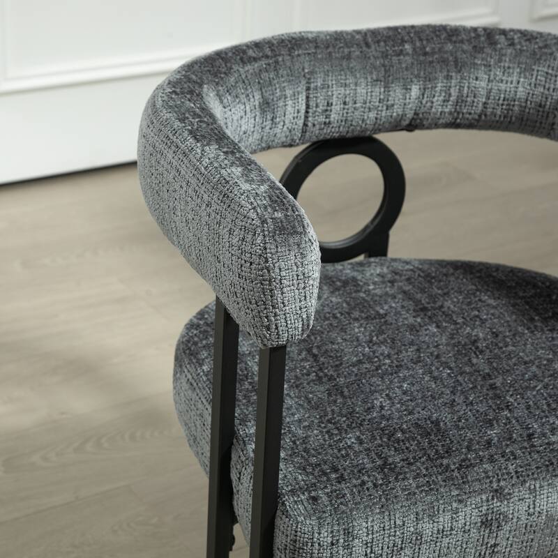 Fabric Upholstered Kitchen Side Dining Chair with Cushion, Backrest, Non Slip Feet for Dining Room Kitchen Living Room Bedroom