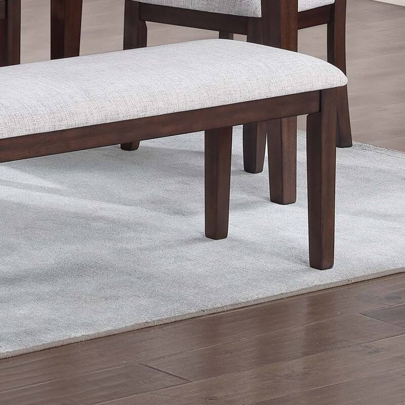 2-Seater Upholstered Dining Bench Modern Classic Cushion Padded Seat Bench for Kitchen Table Dining Room