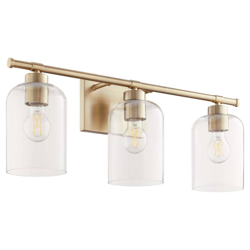 Quorum International 5374-3 Tribute 3 Light 25" Wide Vanity Light - Aged Brass