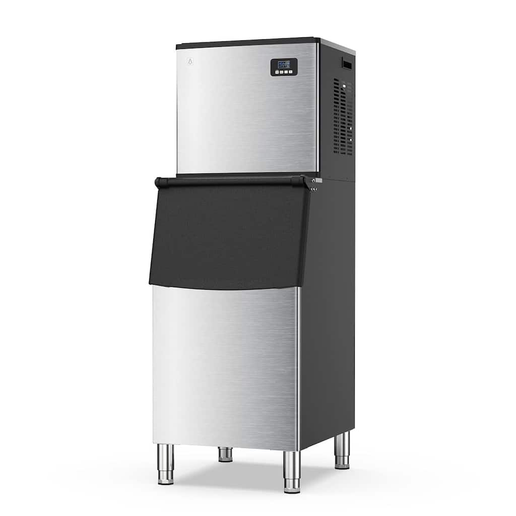 350 LBS/24H Commercial Ice Maker Machine with 220 LB Storage Bin